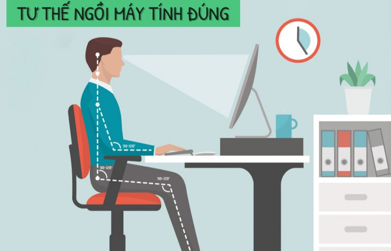 Điều chỉnh tư thế ngồi cho phù hợp